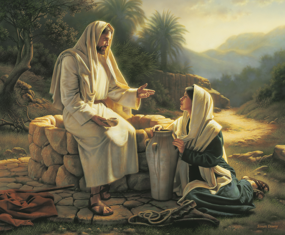 Living Water, Jesus and the Samaritan Woman, by Simon Dewey