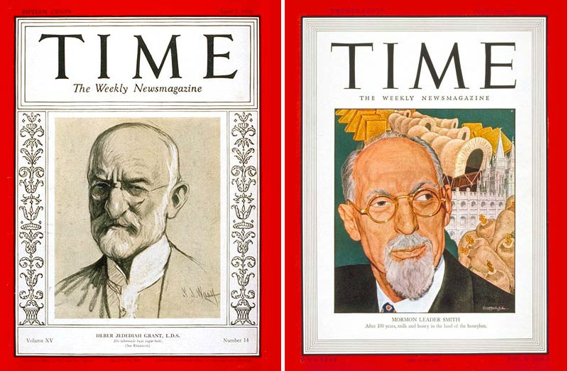 Presidents Heber Grant and George Albert Smith on the cover of TIME